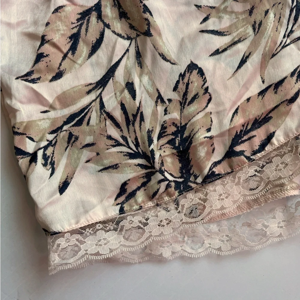 House of Harlow 1960 • Pink Tropical Floral Satin Pajama Shorts